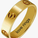 Love Ring For Women Men Girls Boys Titanium Steel 18K Gold Jewelry Unisex Adult Wedding Birthday Present Anniversary Best Gifts