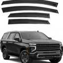 Tape On Outside Mount Window Visors Rain Guards Fit for 2021-2026 Chevy Tahoe GMC/Yukon/Cadillac Escalade,4pcs Smoke Tinted Vent Shade Deflectors
