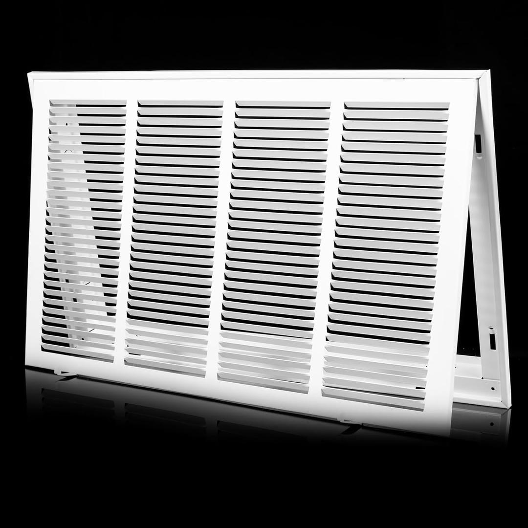 24x12 Return Air Grille [Duct Opening Size],Return Air Vent Cover for Wall Or Ceiling,Steel Return Air Filter Grilles Removable Face/Door for 1 Inch Filters (24"W x 12"H [Duct Opening])