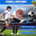 Soccer Shin Guards for Kids Youth, Shin Guards Kids, Calf Compression Sleeve with Honeycomb Pads + Hard Shell Shin Guards with Adjustable Straps for Football Training and Games (Medium)
