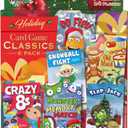 Regal Games Card Games for Kids - Go Fish, Crazy 8's, Old Maid, Slap Jack, Monster Memory Match, Snowball Fight - Holiday-Themed, Simple & Fun Classic Family Table Games  (6 Set)
