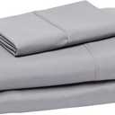 Amazon Basics Lightweight Breathable Brushed Microfiber 3-Piece Bed Sheet Set With 14-Inch Deep Pockets, Wrinkle Resistant, Twin XL, Dark Gray, Solid