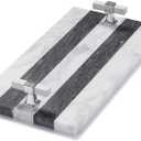 Guest Towel Holder Tray for Bathroom, Marble Guest Napkin Holder, Disposable Hand Towel Holder, White and Black Bathroom Accessories Decor, Paper Towel Holder Tray, Napkin Tray wash Cloth Holder