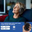 R0SIDAPHONE Wireless Headphones for TV Watching with Transmitter, 2.4G & Bluetooth 5.3 Dual Connect, No Audio Delay TV Headset for Seniors, 295ft Range, Optical RCA AUX USB, 40H Playtime, Call Mic