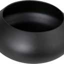 Bloomingville Modern Round Wood Bowl, Black Finish