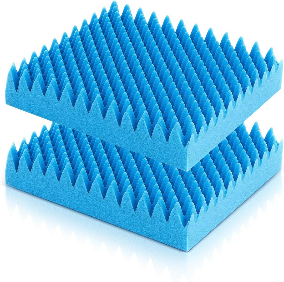 Geiserailie 2 Pcs Egg Foam Pad Eggs Chair Cushion to Relieve Back Foam Seat Cushion Chair Accessories Pad for Office Recliner Wheelchair Home Car (Egg, Blue), 18 X 16 X 4 Inches Egg-shaped