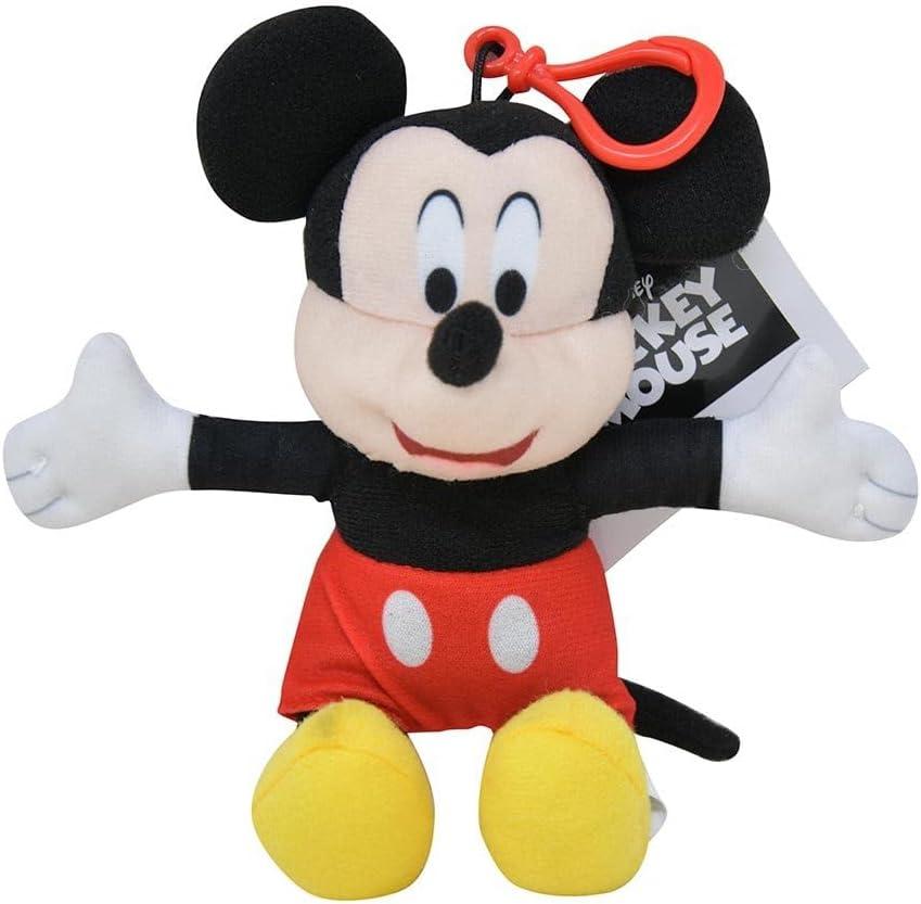 Mickey Mouse 6" Plush Zipper Pull  Soft Toy Clip Accessory for Bags and Backpacks