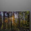 Sunrise Forest Canvas Wall Art Nature Mountain Wall Decor for Living Room Sunset Tree Trails Scenery Painting Photo 24x36, Natural Woods Mountains Landscape Poster Artwork Home Office Decorations
