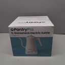 PantryPro Gooseneck Electric Kettle with Temperature Control, 34oz/1.0L Rapid Boil, Stainless Steel Interior, Auto Shut-Off, 1500W, Boil-Dry Protection, LED Indicator - White