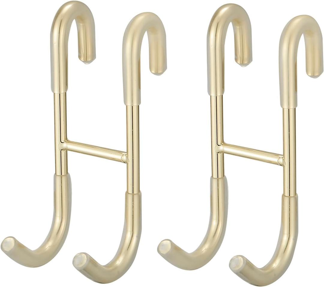 BWE 2 Pack Shower Door Hooks,304 Stainless Steel Over Door Hooks, Towel Hooks for Bathroom Frameless Glass Shower Door 0.47"(12mm), Drilling-Free Hanger Shower Hooks, Brushed Gold BWE 2 Pack Shower Door Hooks,304 Stainless Steel Over Door Hooks, Towel Hooks for Bathroom Frameless Glass Shower Door 0.47"(12mm), Drilling-Free Hanger Shower Hooks, Brushed Gold