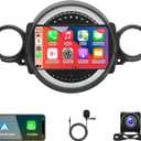 Car Stereo Radio Upgrade for BMW Mini Cooper R56 2007-2014, 9" Touchscreen Android 13 Car Radio Stereo with Wireless CarPlay Android Auto, Support GPS Navigation SWC FM DSP WiFi Bluetooth Camera Mic