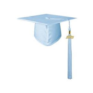 Unisex Adult Matte Graduation Cap with Tassel Year Charm 2025 Pack of 2