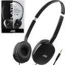 JVC Flats On-Ear Wired Headphones - Flat Foldable Design - 30mm Driver for Powerful Sound - Soft Ear-Pads for Comfort Steel Headband - Lightweight & Portable - PC/Laptop/Gaming - 3.5mm Slim Plug