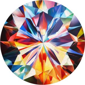 MYS AUR Wooden Puzzles for Adults, 5MM Thick Colorful Diamond Jigsaw Puzzles, 200 Pieces Unique Hard Adult Puzzles Gifts for Family Game Nights 11.2 * 11.2Inch