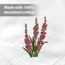 HCRAFT Embroidered Cotton Table Napkin, Cloth Napkins Set of 4 18"x18" Mixed Color Hyacinth Bulbs Napkin Square Fabric, Dining Room, Napkins Cloth Machine Washable, Cotton Cloth Napkins, Great Present