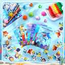 Funrous 122 Pcs Under the Sea Party Favors Ocean Animals Party Coloring Books with Crayons Bulk DIY Sticker Octopus Pull Back Car Goodie Bag Fillers for School Gift Rewards Activity Supplies