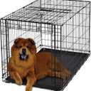 MidWest Homes for Pets Intermediate Ovation Single Door Folding Dog Crate, 36-Inches, Space-Saving Patented Up & Away Door, Leak-Proof Pan, Divider Panel, Black (37.3"L x 23.0"W x 25.0"H)