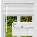 No Drill Mini Blinds, Horizontal Window Blinds & Shades, 33" Wx48 H, White