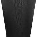 Wastebasket for Bedroom, Bathroom, Trash Can 6 Liters, Black, Stainless Steel