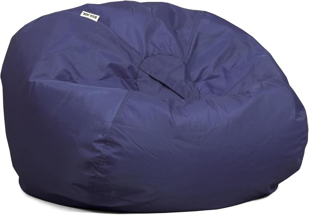 Big Joe Classic Bean Bag Chair, Navy Smartmax, Durable Polyester Nylon Blend, 2 feet Round (Single)