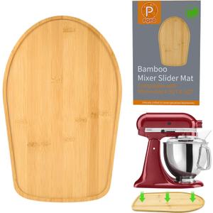 Bamboo Mixer Slider Compatible with KitchenAid 4.5-5 Quart Tilt-Head Stand Mixer, Mixer Moving Tray Attachments Kitchen Countertop Storage Accessories