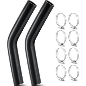 Frienda 2 Pcs Gasoline Fuel Filler Neck Hose with 8 Clamp Set 1 1/2 Inches Inside Diameter, 15 7/8 Inch Length Reinforced Gas Tank Fuel Filler Hose(45 Degree, 1 1/2 Inch)