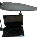 Generic Foldable Laptop Sun Shade for Working Outside with Clip,17 * 14 inch Flexible & Foldable Cubicle Shade Laptop Sunshade Outside
