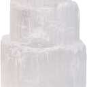 WBM Selenite Crystal Lamp 25cm, Charging Station, Crystals and Healing Stones, Hand Curved Moroccan | Selenite Lamp for Smudging, Healing & Meditation