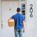 2 x 8 Inch House Numbers for Outside Modern | Large Floating Black House Numbers | Address Numbers/Door Garage Gate |911 Visibility Signage (6)
