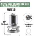 32Pcs Ford F250 F350 Lug Nuts Replacement - M14x1.5 21mm Hex Chrome One-Piece Design, Fits OEM(Stock) Wheel Nuts | OEM No. HCPZ-1012-A & HCPZ-1012-B