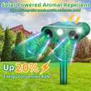 2026 Upgraded Solar Ultrasonic Animal Repellent Motion Activated Deer Repellen Outdoor with Adjustable Frequency Cat Deterrent to Keep Dog Raccoon Squirrel Rabbit Away from Yard Garden 4 Pack