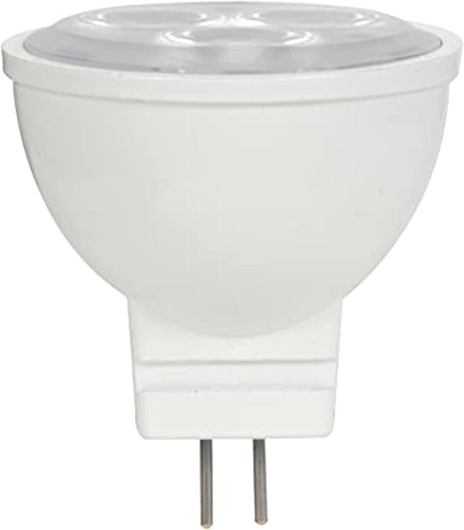 Satco S9281, 3W, MR11, 3000K, 25 Beam Spread, 25,000 Hour Life, 210 Lumens, GU4 Base, 12V AC/DC, LED Bulb