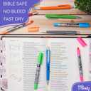 BLIEVE - Aesthetic Highlighters and Gel Pens With Soft Ink and Chisel Tip, Bible Highlighters and Pens No Bleed, Dry Fast Easy to Hold, for Bible Journaling Planner School Supplies (COLORFUL) (Vibrant 10pcs)