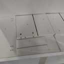 3-in-1 Corner Vanity Desk & Nightstand Combo with Flip-up Mirror and Rolling Stool, Glass Top Makeup Dressing Table with Hidden Storage Drawers for Small Bedroom Spaces