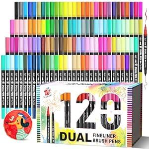 TBC The Best Crafts Drawing Pens Set for Artists and Sketching (120 Colors)