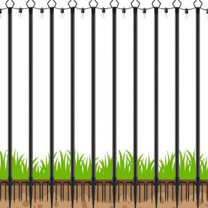 10 Pack 10Ft String Light Poles,Outside String Lights,Outdoor Light Poles with Fork,Metal Poles Stand for Patio,Backyard,Deck