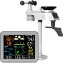 Gevanti Weather Station Wireless with 7-in-1 Sensor,Indoor Outdoor Thermometer,Big Display Digital with Humidity,Rain Gauge,Wind Speed,Forecast,Alarm