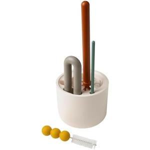 Boon Mod Baby Bottle Brushes - Includes Bottle Cleaner Brush, Straw Cleaner Brush, Nipple Brush and Detail Brush for Baby Bottles - Baby Bottle and Straw Brush Cleaning Set - Deco - Count of 4 