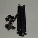12 Pcs Metal Adjustable File Cabinet Rails Set Include 8 Hanging File Rail Clips 4 Cabinet Dividers Bars Suitable for Cabinets with Drawer Thickness Less Than 1/8 Inch(Black,10-18 Inch)