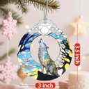 7 x Christmas Ornaments: Stained Glass Ornament, Christmas Tree Ornament, Hanging Ornaments for Home Decor & Xmas Tree Decorations  Exquisite Holiday Decor, Gifts & Holiday Present - Wolf