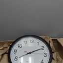 Bernhard Products Black Wall Clock, Silent Non Ticking - 16 Inch Extra Large Quality Quartz Battery Operated Round Easy to Read Home/Office/Business/Kitchen/Classroom/School Clocks, Black 