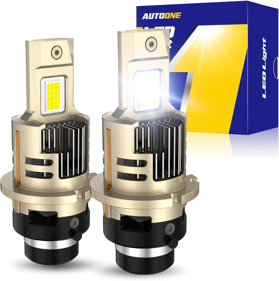 AUTOONE 2026 Upgraded D2S D2R Headlight Bulbs, 1200% Bright 60000 Lumens