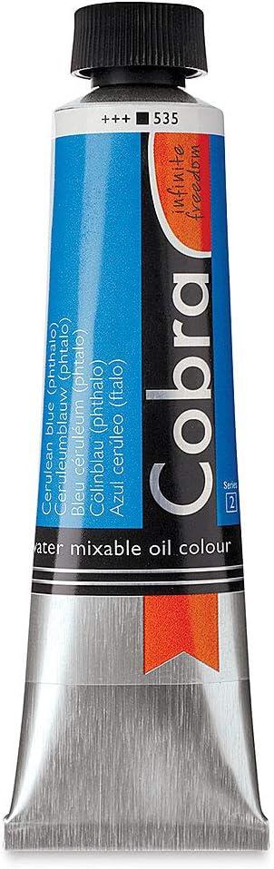 Cobra Water-Mixable Oil Color 40 ml Tube - Cerulean Blue Phthalo