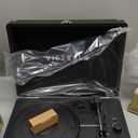 Victrola Journey Bluetooth Portable Suitcase Record Player  with Built-in Speakers, 3 Speed Vinyl Record Player, RCA Out, Headphone Jack (Black)