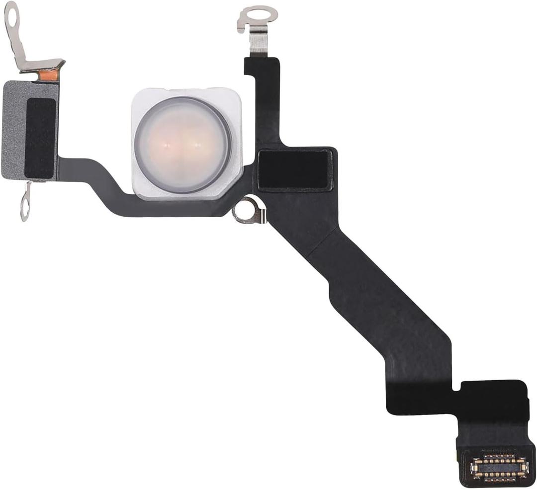 Flash Light Flex Cable Replacement for iPhone 13 Pro Max Repair Flashlight Part Fix Silent Switch with Pre-Installed Metal Bracket Holder 13Promax for A2641, A2643, A2644, A2645, A2484.