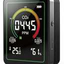 Air Quality Monitor Indoor, 5-in-1 Portable Real-Time CO2 Detector | Temperature | Hygrometer | HCHO | TVOC | Professional Air Quality Tester for Home, Office, School, Cars, Plants and Pets
