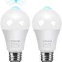 Motion Sensor Light Bulbs, 13W (100Watt Equivalent), Motion Activated Dusk to Dawn Security LED Bulb, 5000K Daylight, Energy-Efficient, for Indoor and Outdoor Lighting, Porch, Stairs, Hallway 2Pack