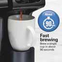 Hamilton Beach FlexBrew Trio 2-Way Coffee Maker, Compatible with K-Cup Pods or Grounds, Combo, Single Serve & Full 12c Pot, Black - Fast Brewing (49902)