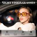 2 x HAOLOTA Night Vision Driving Glasses Polarized HD Yellow Tinted Anti Glare Sunglasses for Men and Women