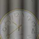 Wall Clock 12 Inch Non-Ticking Silent Modern Simple Style Round Decor Clock Gold Stereoscopic Dial Quartz Wall Clocks for Home/Office/School/Living Room/Bedroom/Kitchen